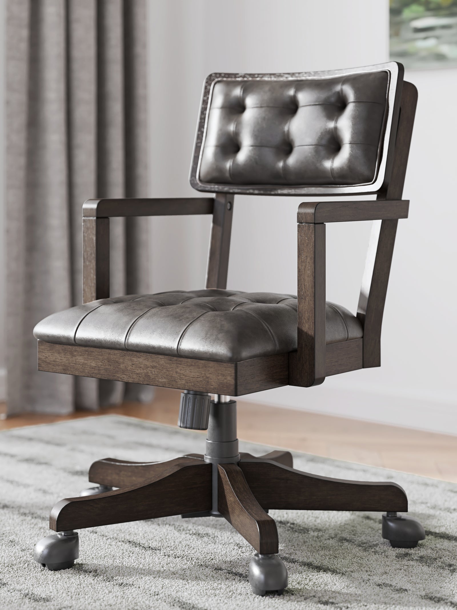 Breckington Dark Brown Home Office Desk Chair