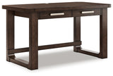 Breckington Dark Brown Home Office Desk with Chair and Storage