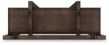 Breckington Dark Brown Home Office Desk with Chair and Storage