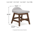 Lyncott Brown Home Office Desk With Chair And Storage