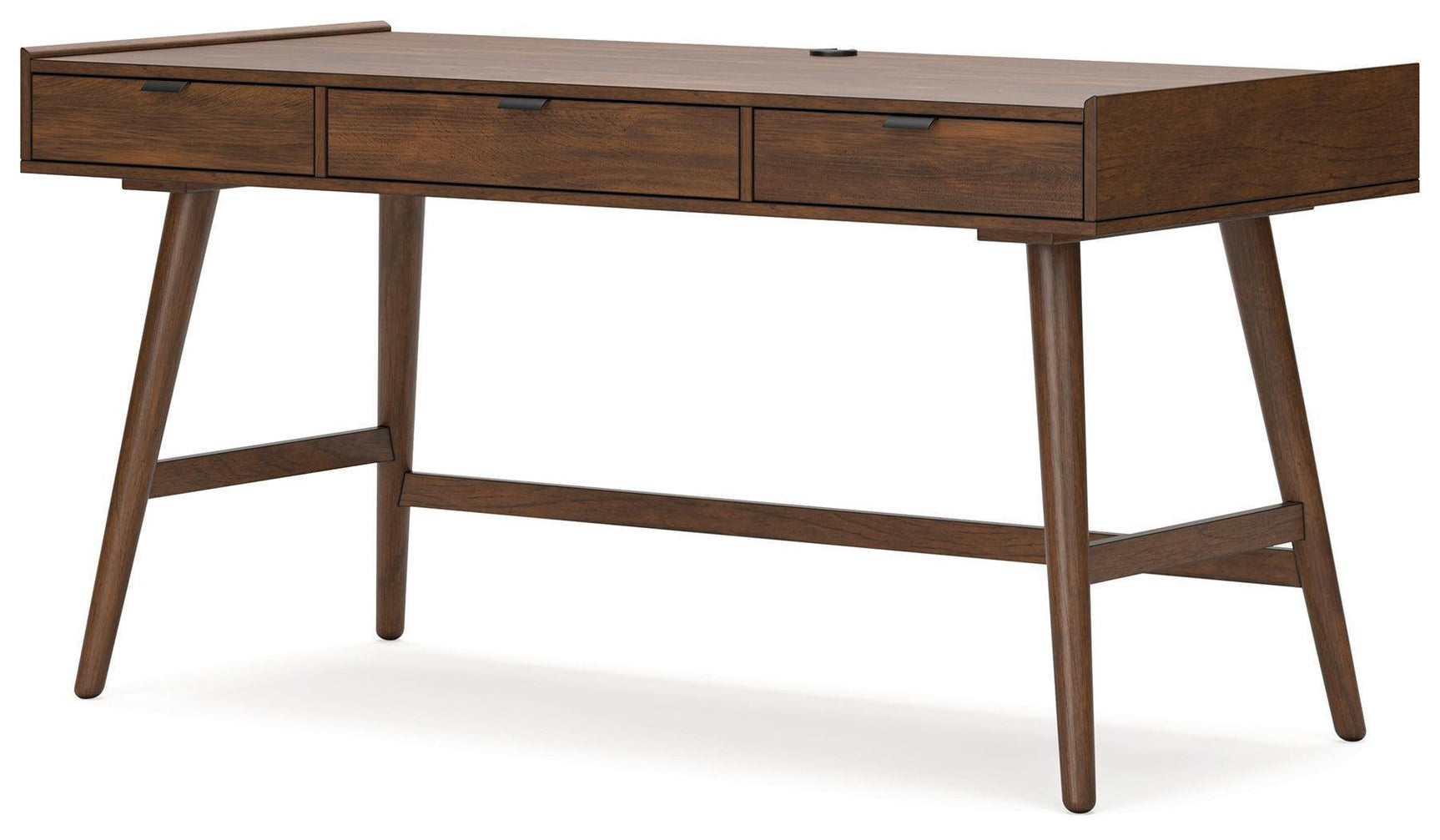 Lyncott Brown Home Office Desk With Chair And Storage