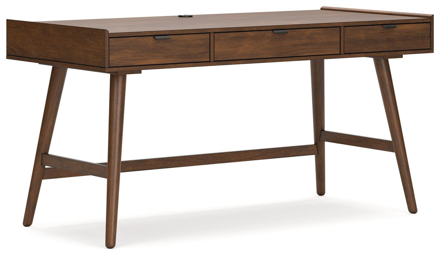 Lyncott Brown Home Office Desk With Chair And Storage