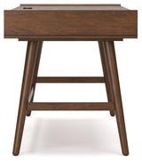 Lyncott Brown Home Office Desk With Chair And Storage