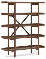 Lyncott Brown Home Office Desk With Chair And Storage