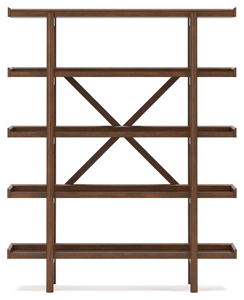 Lyncott Brown Home Office Desk With Chair And Storage