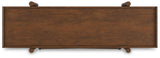 Lyncott Brown Home Office Desk With Chair And Storage