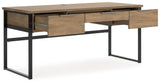 Montia Light Brown Home Office Desk with Chair and Storage