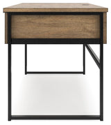 Montia Light Brown Home Office Desk with Chair and Storage