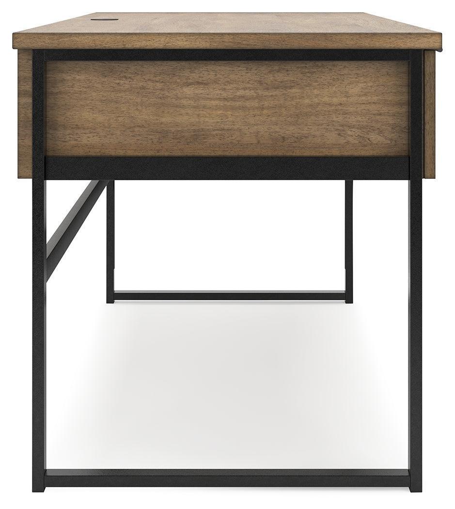 Montia Light Brown Home Office Desk with Chair and Storage