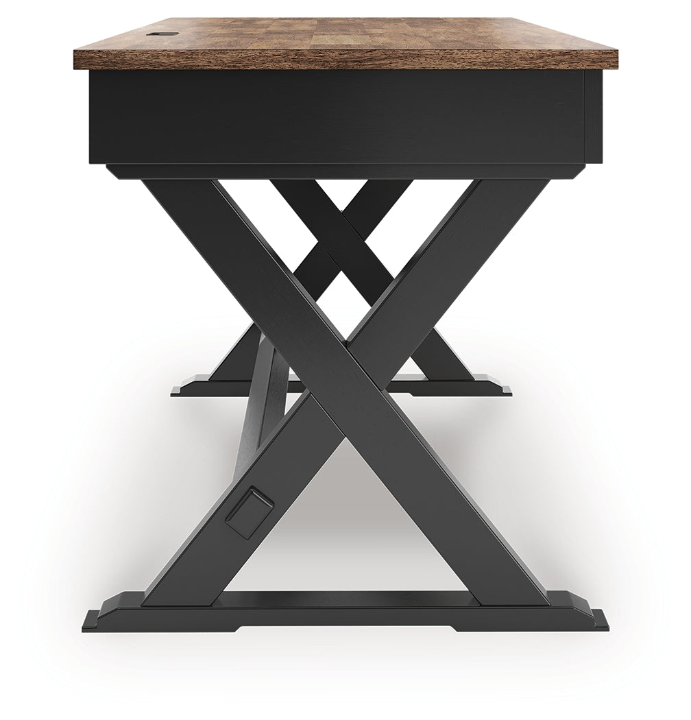Wildenauer Brown/Black 60" Home Office Desk