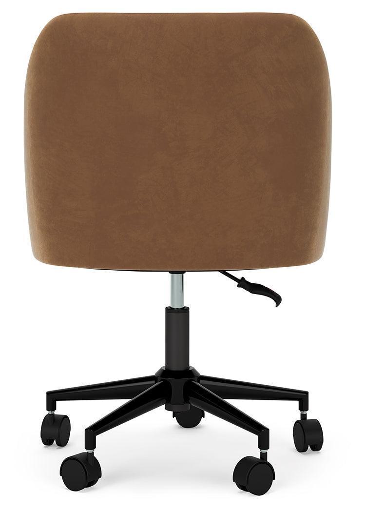 Austanny Warm Brown Home Office Desk With Chair And Storage