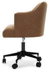 Austanny Warm Brown Home Office Desk With Chair And Storage