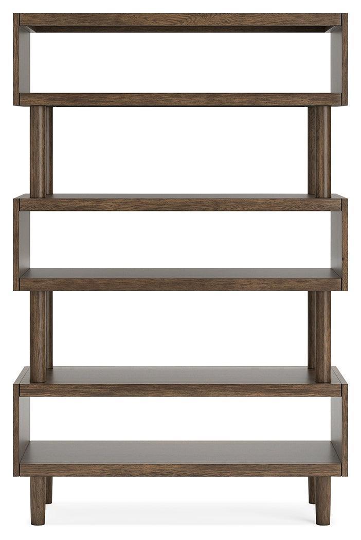 Austanny Warm Brown Home Office Desk With Chair And Storage