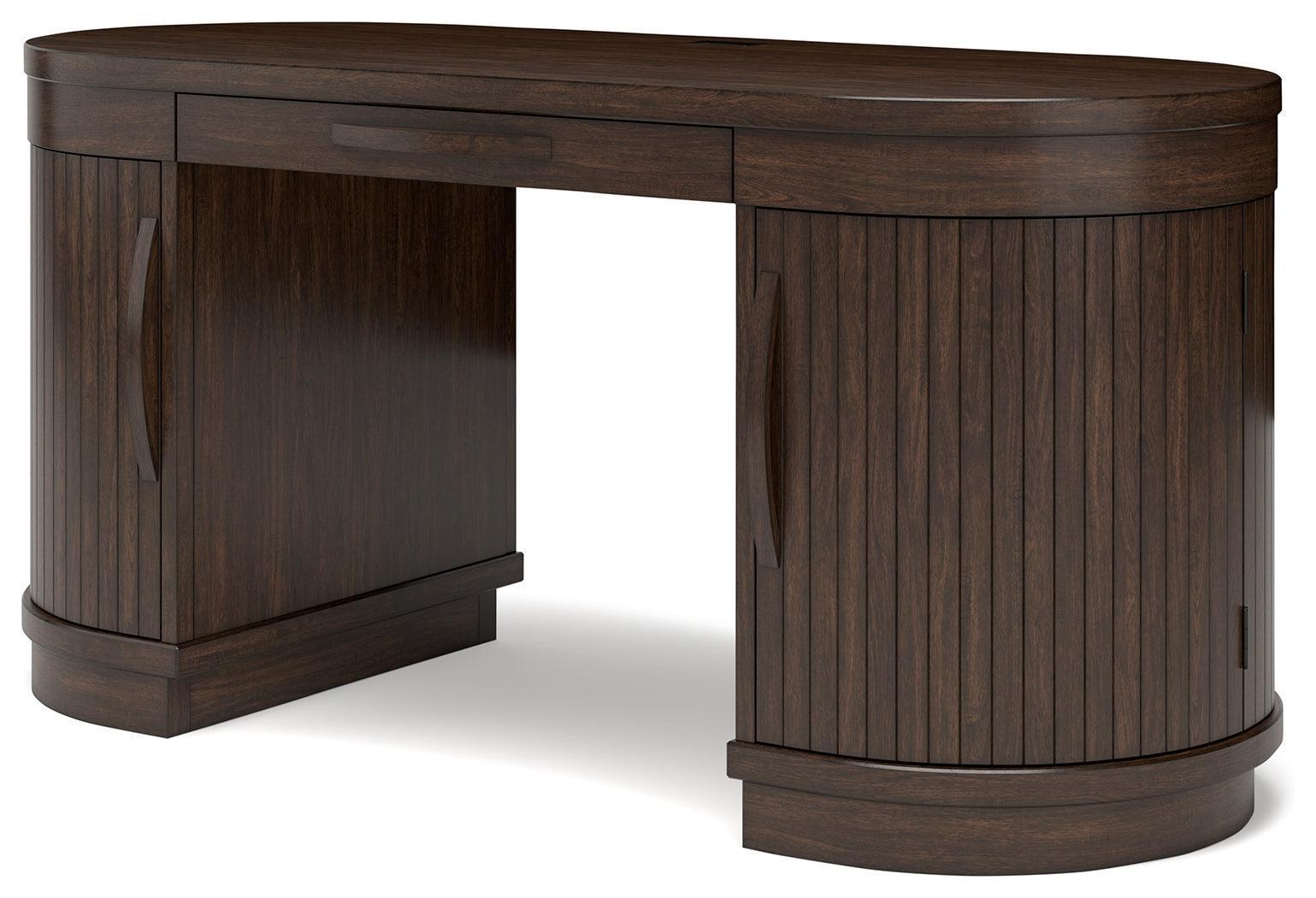 Korestone Warm Brown Home Office Desk With Chair