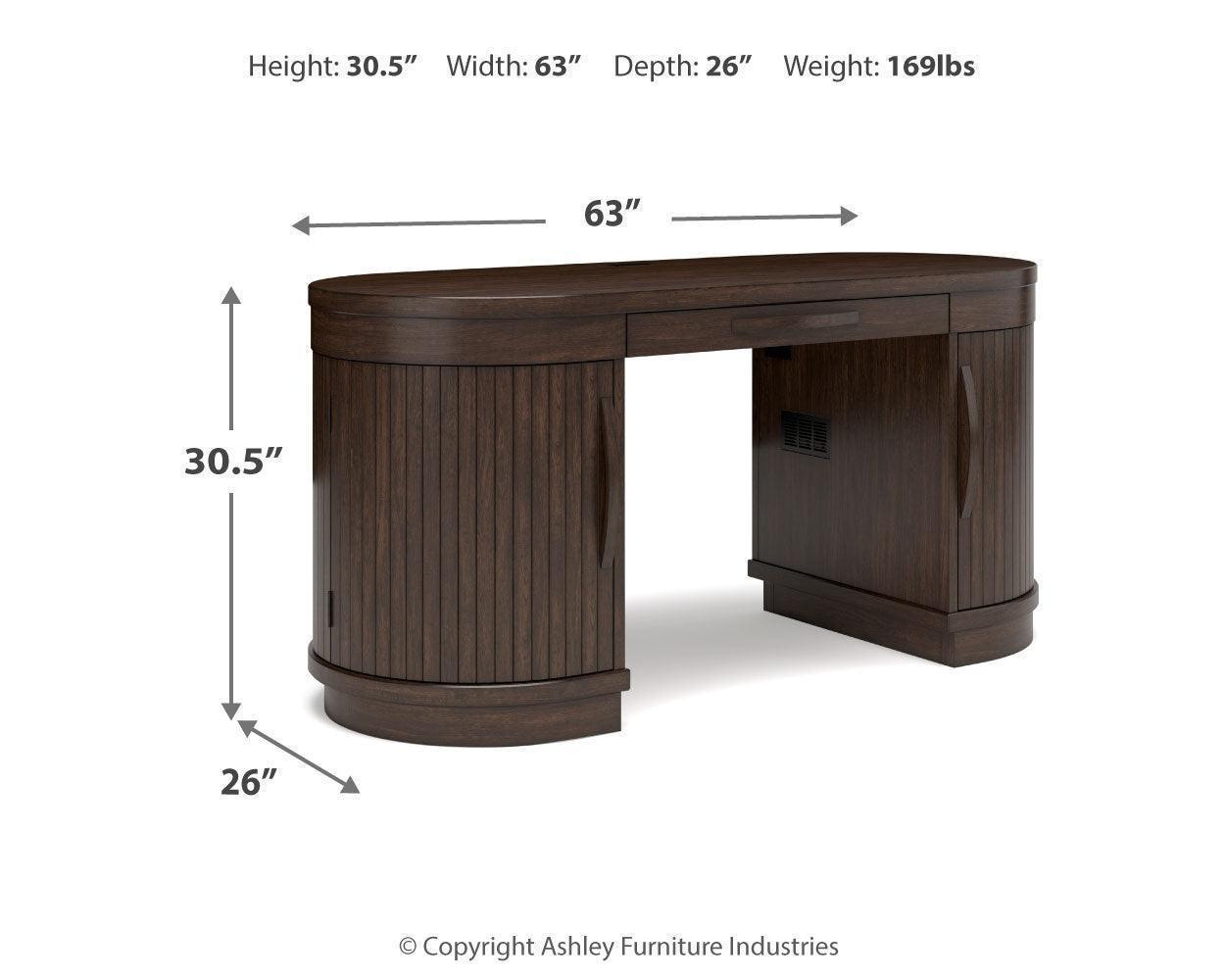 Korestone Warm Brown Home Office Desk With Chair