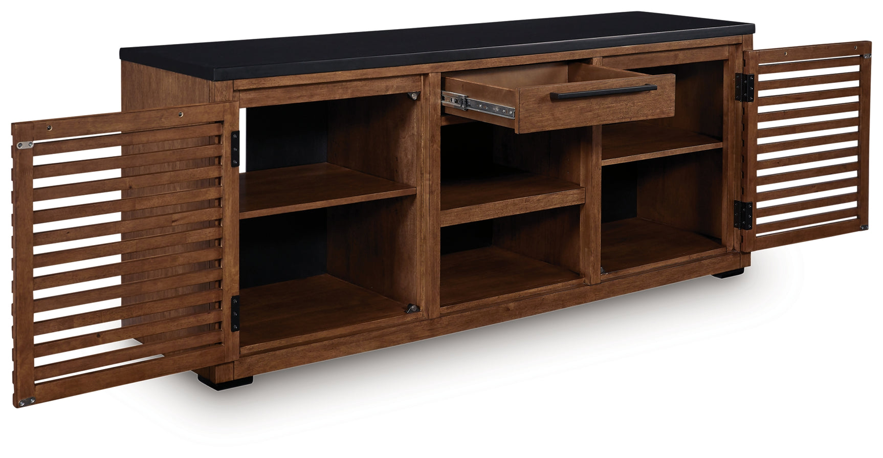 Kallari Warm Brown/Black Credenza