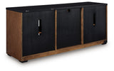 Kallari Warm Brown/Black Credenza