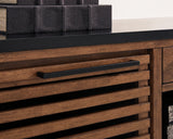 Kallari Warm Brown/Black Credenza