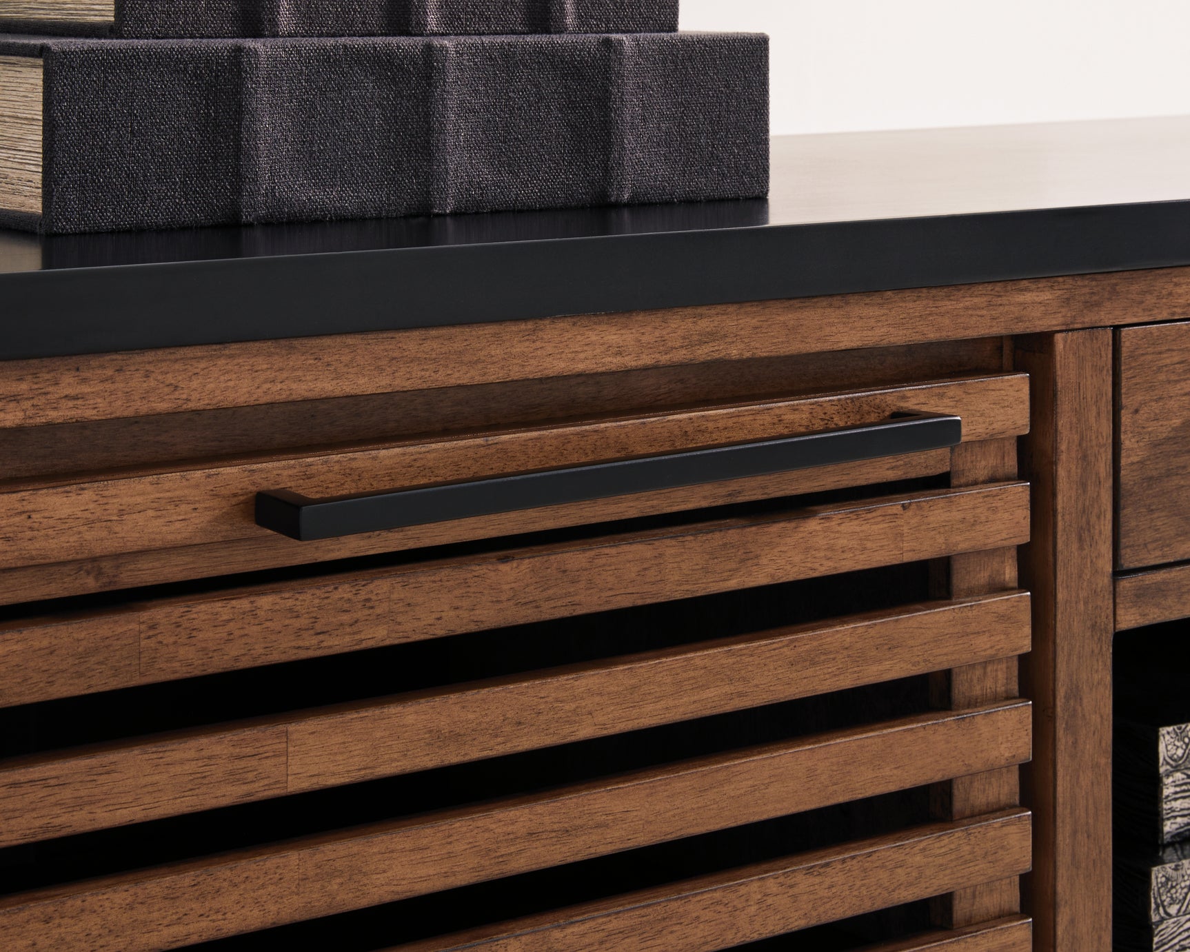 Kallari Warm Brown/Black Credenza