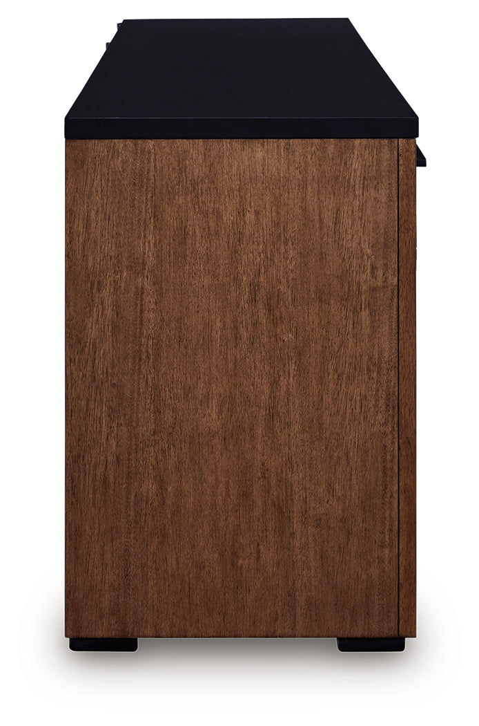 Kallari Warm Brown/Black Credenza