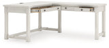 Robbinsdale Antique White L-Shaped Home Office Desk