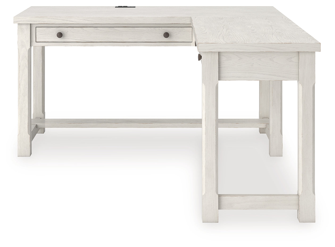 Robbinsdale Antique White L-Shaped Home Office Desk