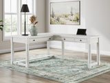 Robbinsdale Antique White L-Shaped Home Office Desk