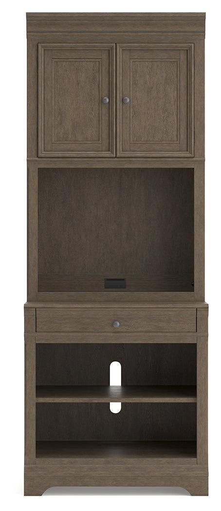 Janismore Weathered Gray Traditional Bookcase