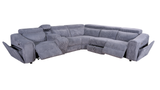 Yash Grey Premium Corduroy 6-Piece Reclining Sectional view 12