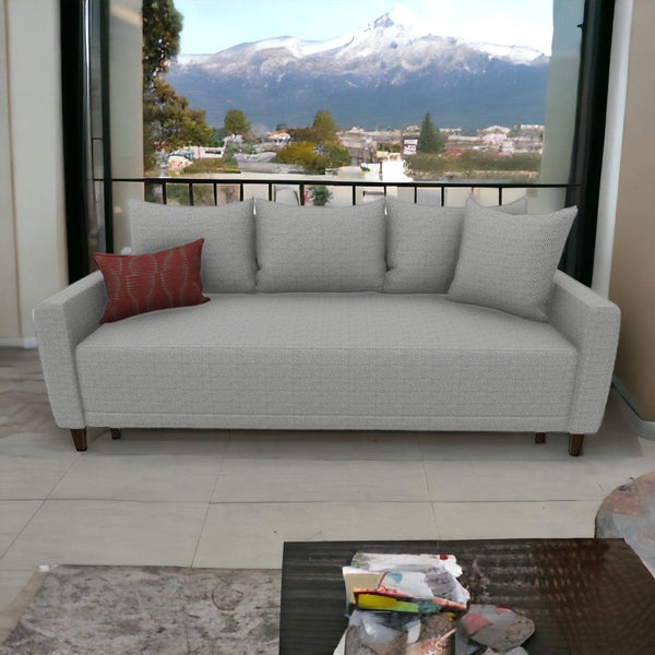 Smart Bolzoni Dark Gray 3-Seater Sofa Bed With Storage - Ella Furniture