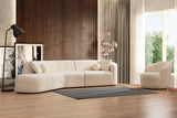Emily Ivory Boucle Accent Chair