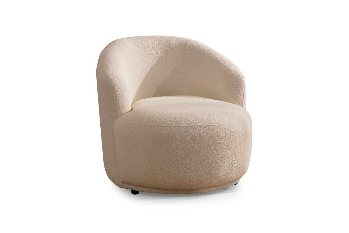 Emily Ivory Boucle Accent Chair