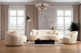 Emily Ivory Boucle Sofa 91" & Loveseat 81"