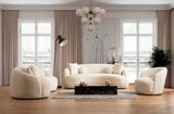 Emily Ivory Boucle Loveseat