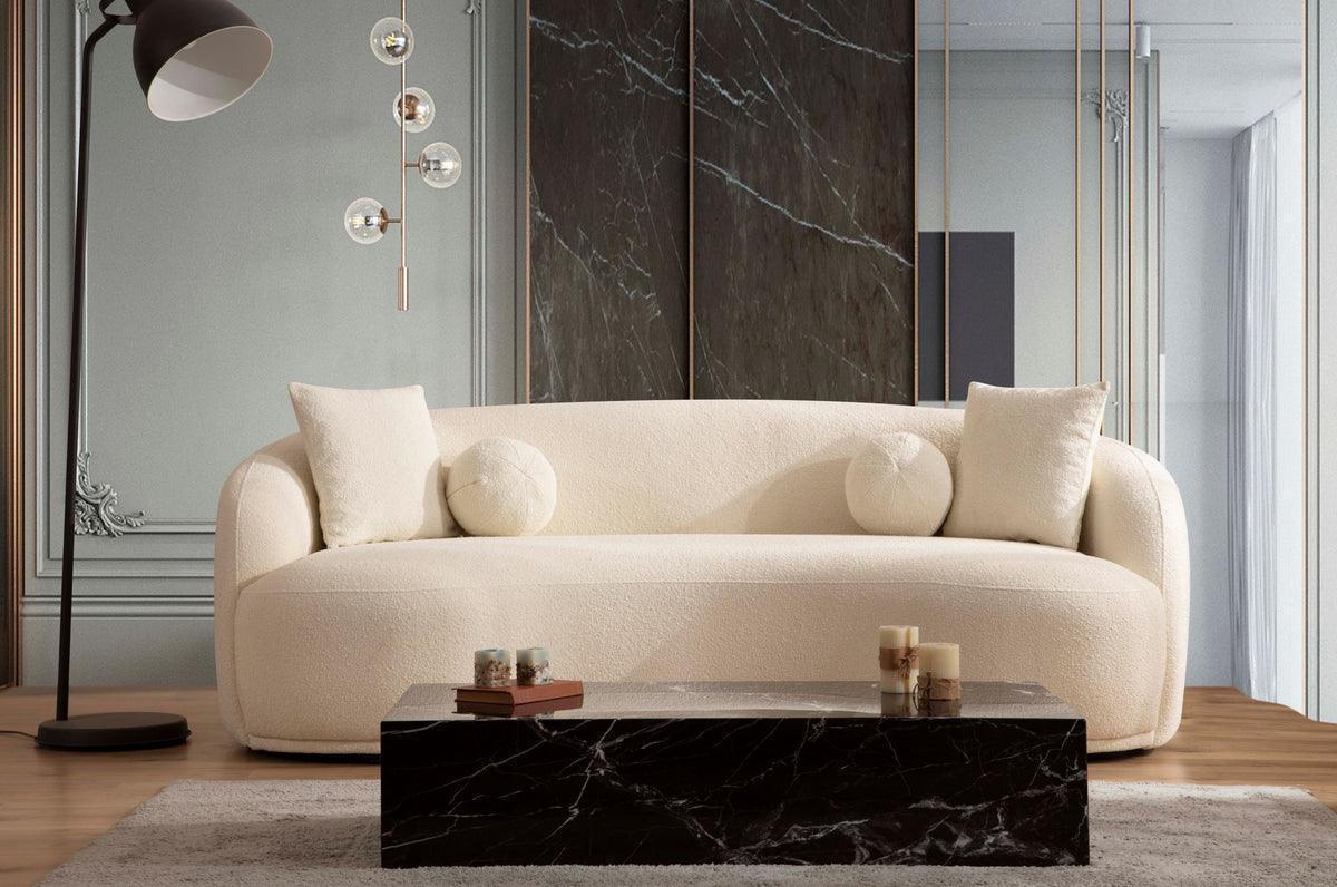 Emily Ivory Boucle Sofa 91" & Loveseat 81"