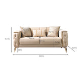 Vivian Ivory Velvet Sofa 89" & Loveseat 69"