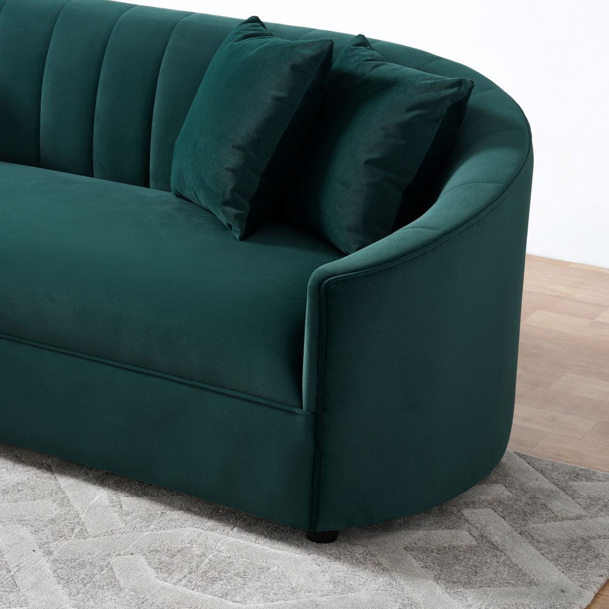 Cicily Green Velvet Sofa