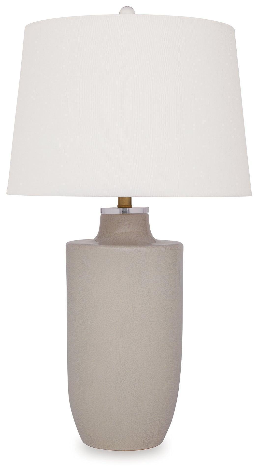 Cylener Off-White Ceramic Table Lamp