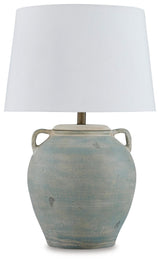 Shawburg Antique Green 2-Piece Table Lamp Set