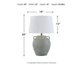 Shawburg Antique Green 2-Piece Table Lamp Set