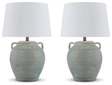 Shawburg Antique Green 2-Piece Table Lamp Set