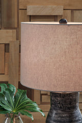 Kerbert Distressed Black 2-Piece Table Lamp Set
