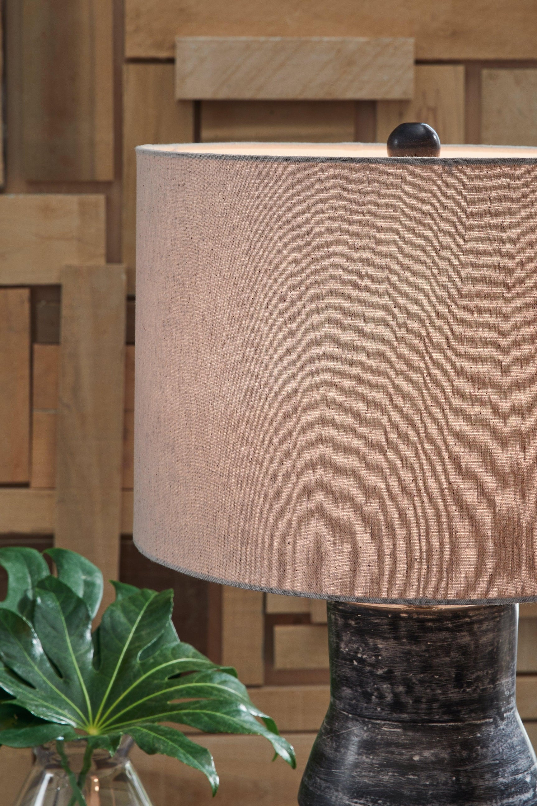 Kerbert Distressed Black 2-Piece Table Lamp Set