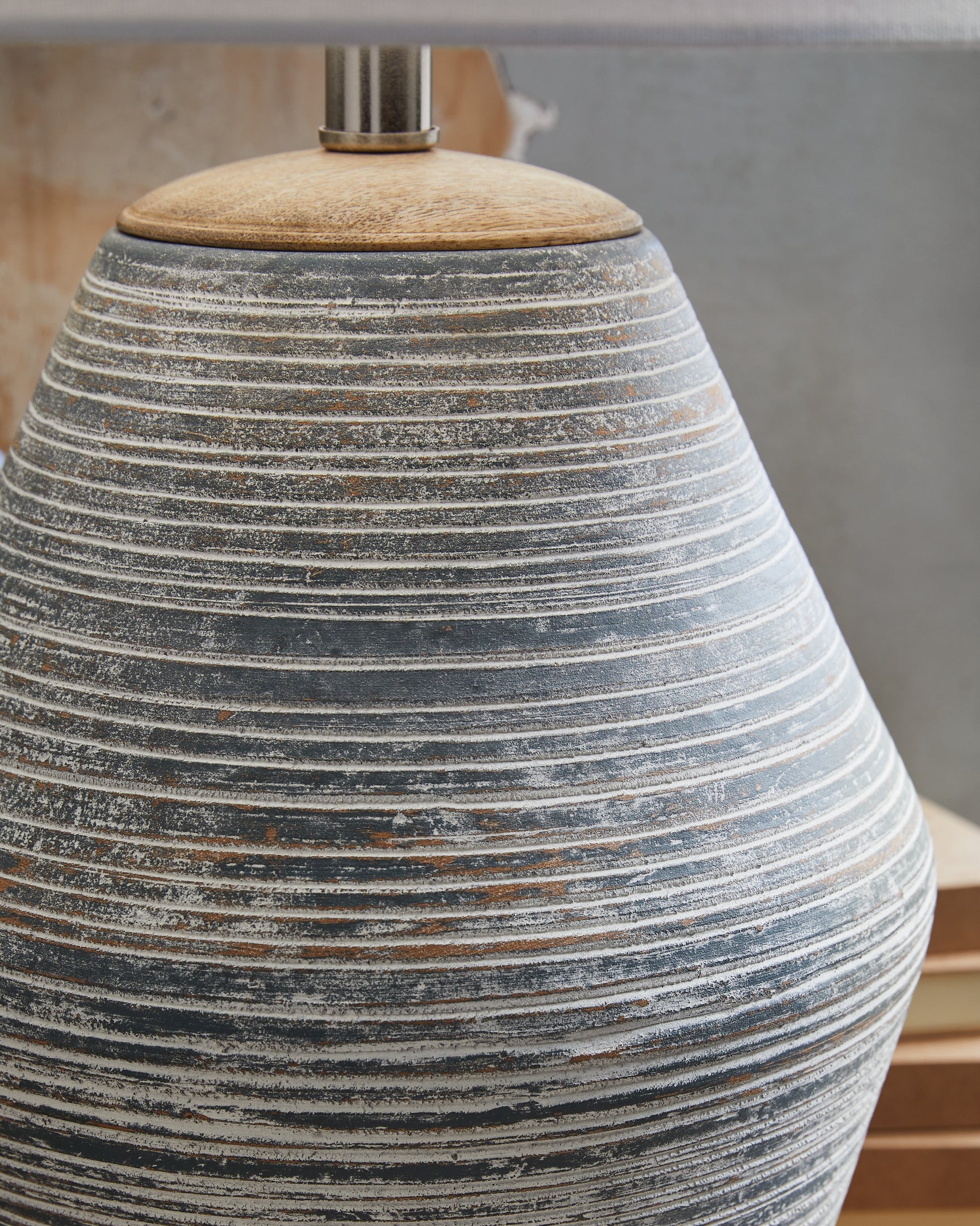 Lawrock Antique Blue Table Lamp