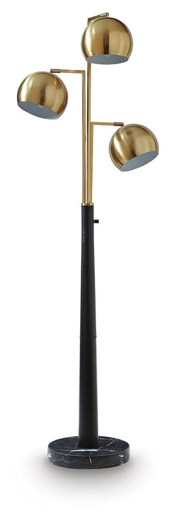Sorcha Gold Finish/Black Floor Lamp view 2