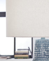 Schylarmont Antique Gray/White 2-Piece Table Lamp Set