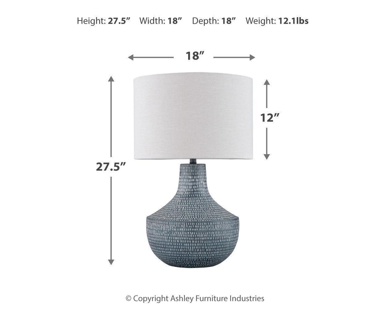 Schylarmont Antique Gray/White 2-Piece Table Lamp Set