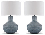 Schylarmont Antique Gray/White 2-Piece Table Lamp Set