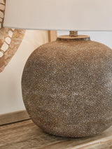 Neavesboro Antique Brown White Table Lamp