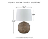 Neavesboro Antique Brown/White 2-Piece Table Lamp Set